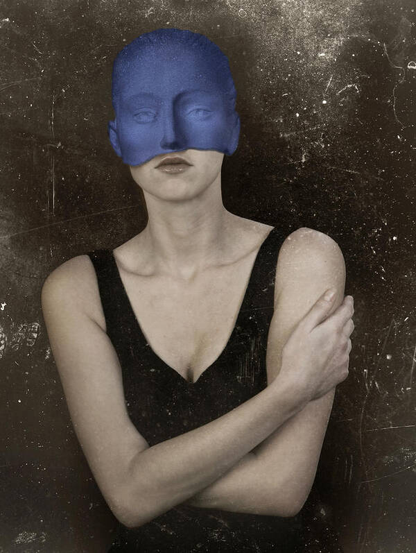 Woman Poster featuring the photograph Blue by Miriana
