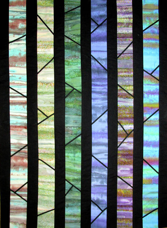 Abstract Poster featuring the tapestry - textile Branches by Pam Geisel