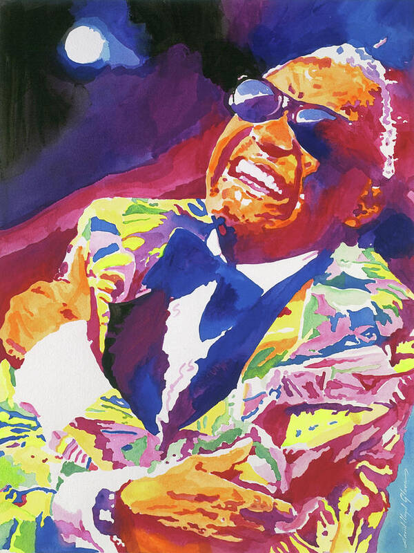 Ray Charles Poster featuring the painting Brother Ray Charles by David Lloyd Glover