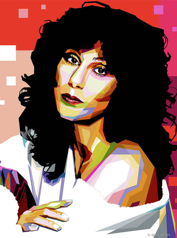 Cher Poster featuring the digital art Cher by Movie World Posters