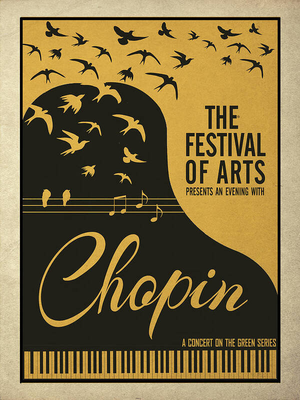 Chopin Poster featuring the digital art Chopin by Old Red Truck