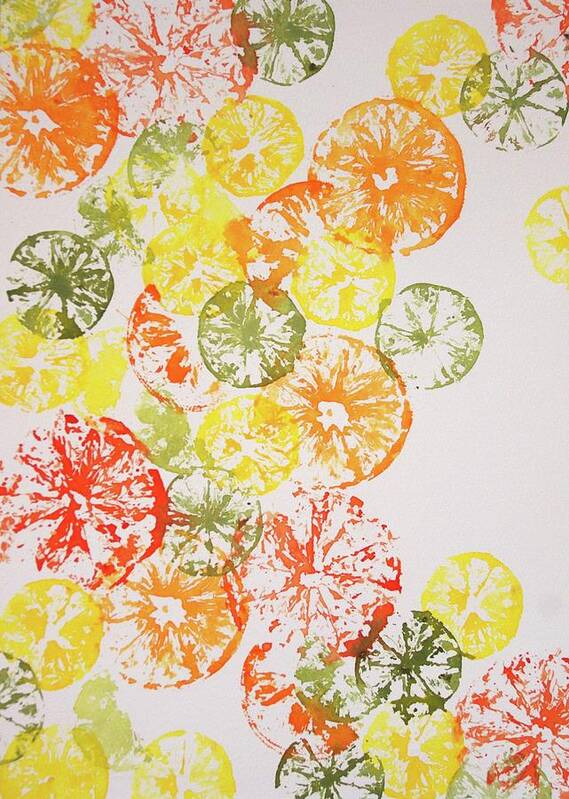 Citrus Poster featuring the painting Citrus Collage by Beth Fontenot