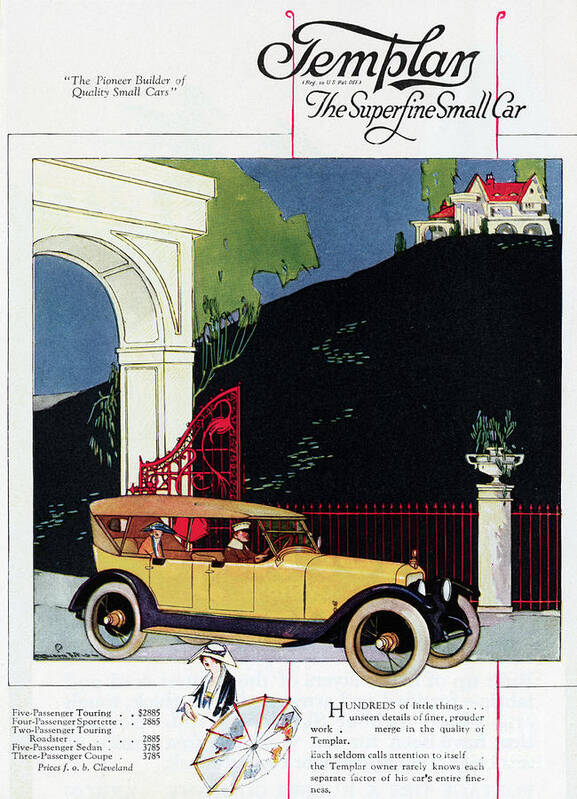 People Poster featuring the photograph Color Advertisement For Templar by Bettmann