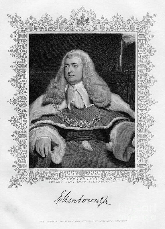 Engraving Poster featuring the drawing Edward Law 1750-1818, 1st Baron by Print Collector