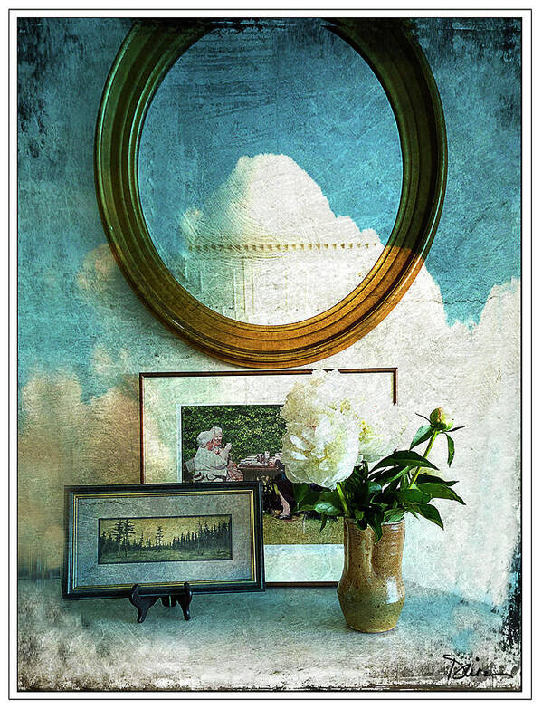 Mirror Poster featuring the photograph eflection of OutsideR by Peggy Dietz