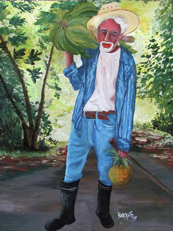 Hillbilly Poster featuring the painting El Jibarito by Gloria E Barreto-Rodriguez