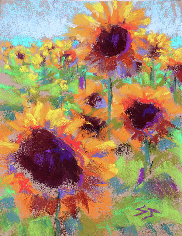 Sunflower Poster featuring the painting Everything Beautiful by Susan Jenkins