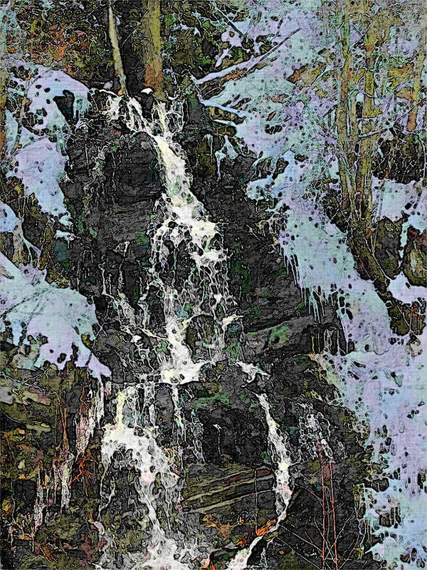 Water Poster featuring the photograph Falls in Winter by Robert Bissett