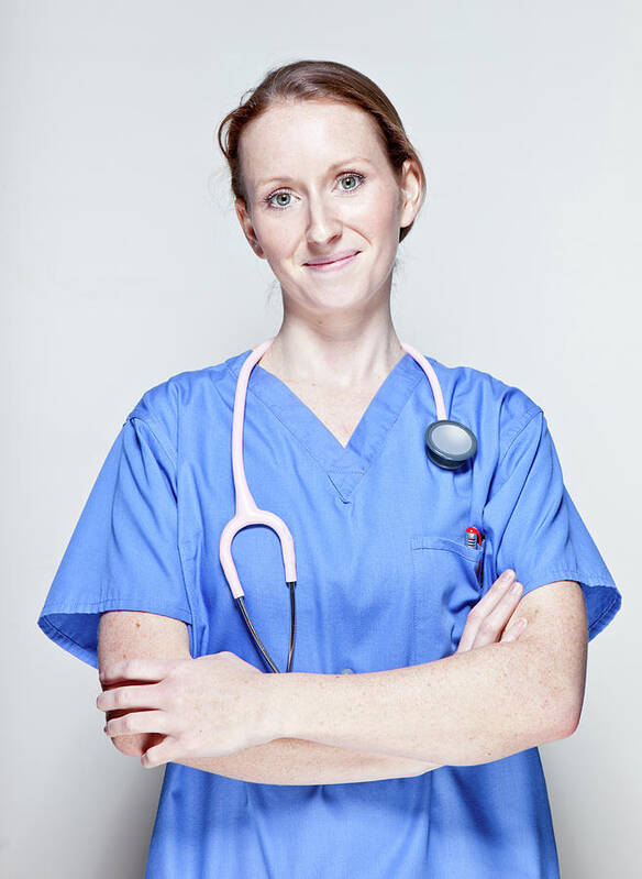 People Poster featuring the photograph Female Doctor by James Whitaker