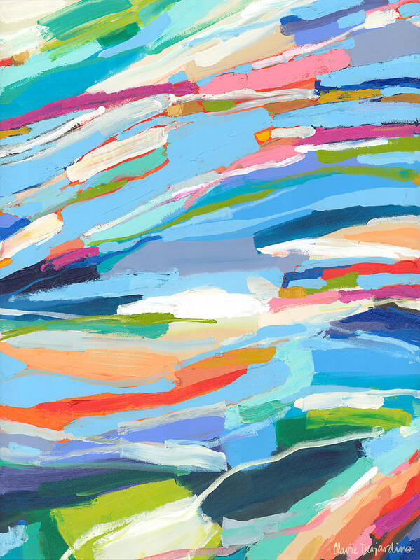 Abstract Poster featuring the painting Fresh Air by Claire Desjardins