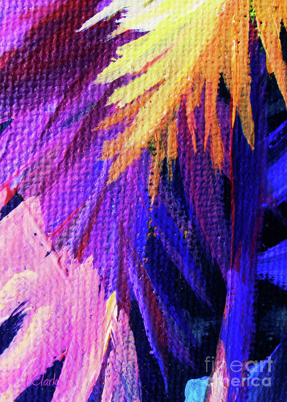 Abstract Poster featuring the painting Fronds by John Clark