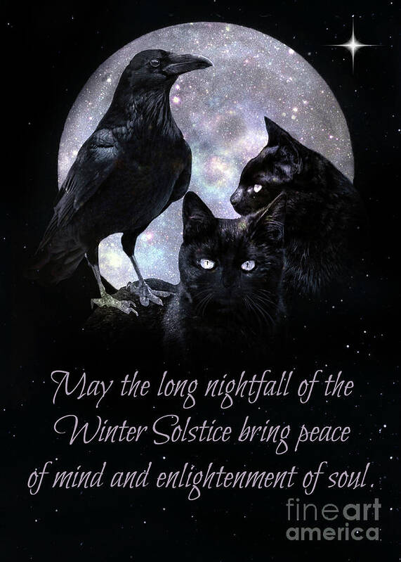 Gothic Poster featuring the photograph Gothic Pagan Wicca Winter Solstice Blessing by Stephanie Laird