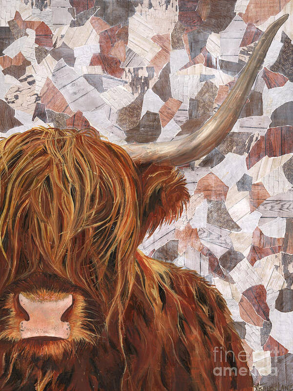 Highland Cow Poster featuring the painting Harry by Ashley Lane