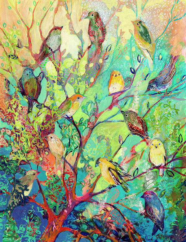 Bird Poster featuring the painting I Am the Place of Refuge by Jennifer Lommers