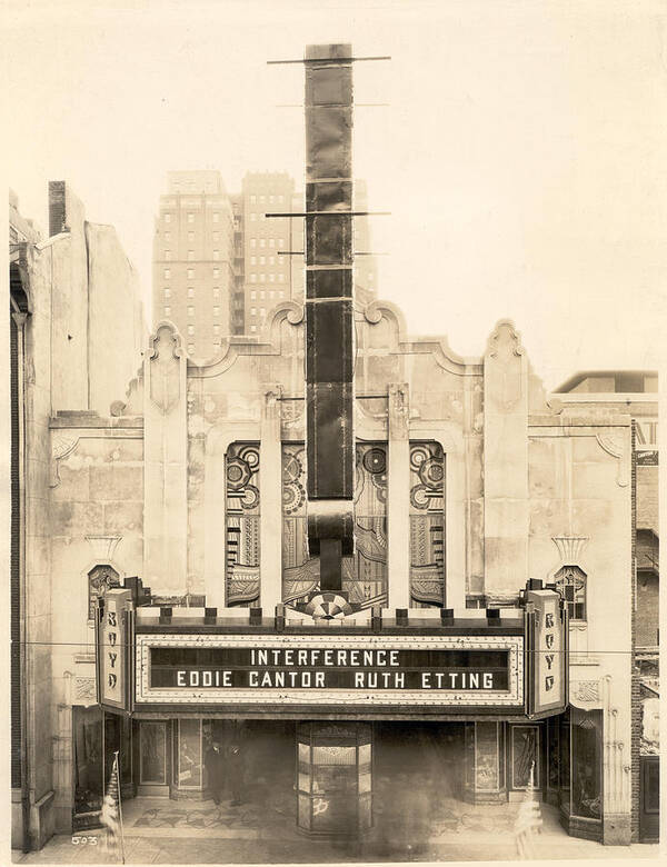 Boyd Theatre Poster featuring the photograph Interference, Boyd Theatre by E C Luks