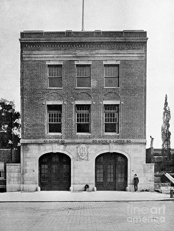 Inwood Poster featuring the photograph Inwood Firehouse 1918 by Cole Thompson