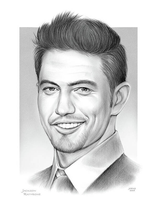 Pencil Poster featuring the drawing Jackson Rathbone by Greg Joens