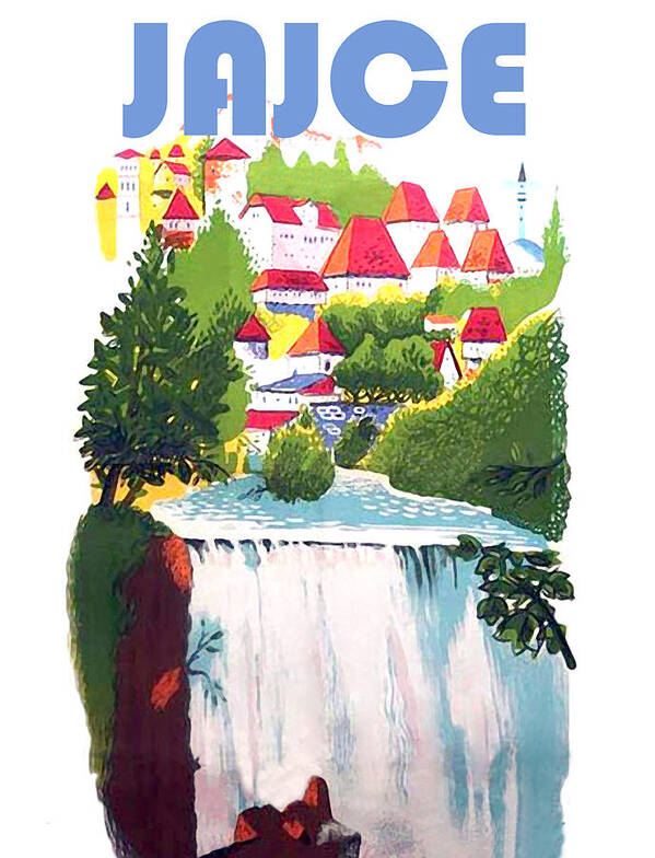 Waterfalls Poster featuring the digital art Jajce by Long Shot