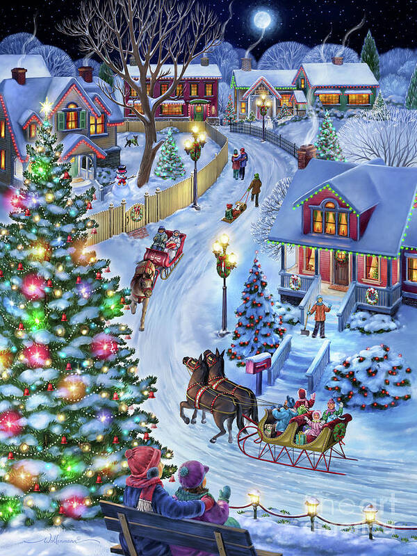 Christmas Poster featuring the digital art Jingle All the Way by Randy Wollenmann
