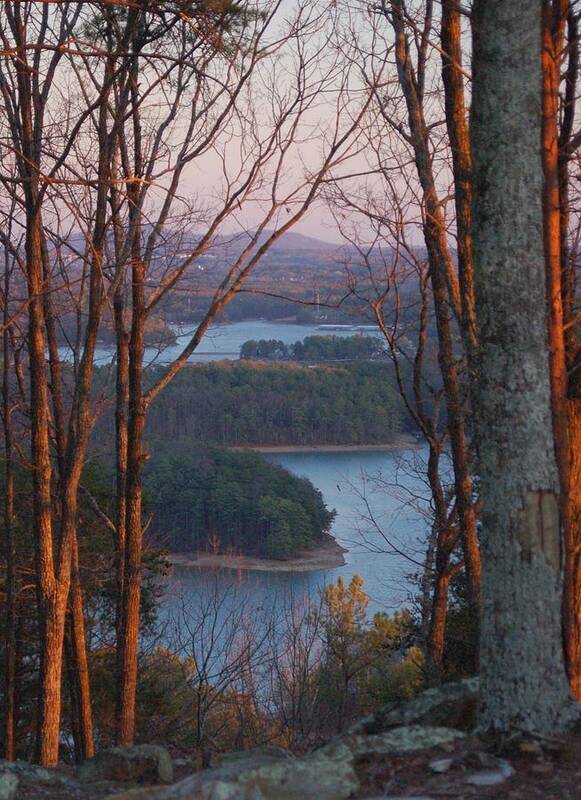 Lake Allatoona Poster featuring the photograph Lake Allatoona Sunset From Red Top Mountain by Dennis Schmidt