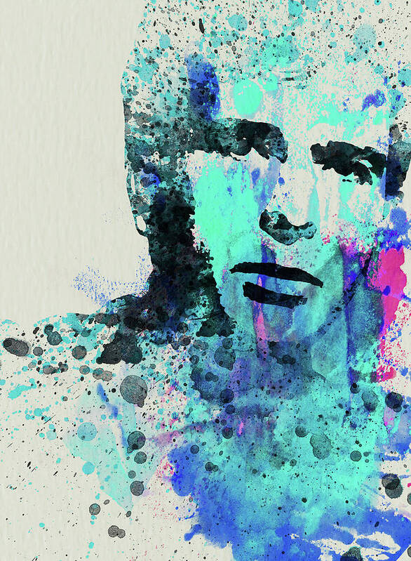 Peter Gabriel Poster featuring the mixed media Legendary Peter Gabriel Watercolor by Naxart Studio