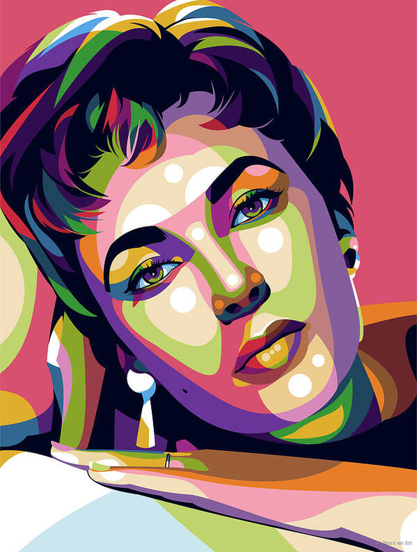 Liz Poster featuring the digital art Elizabeth Taylor #4 by Movie World Posters