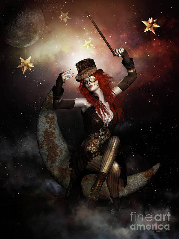 Rivets Poster featuring the digital art Maestro Steampunk by Shanina Conway