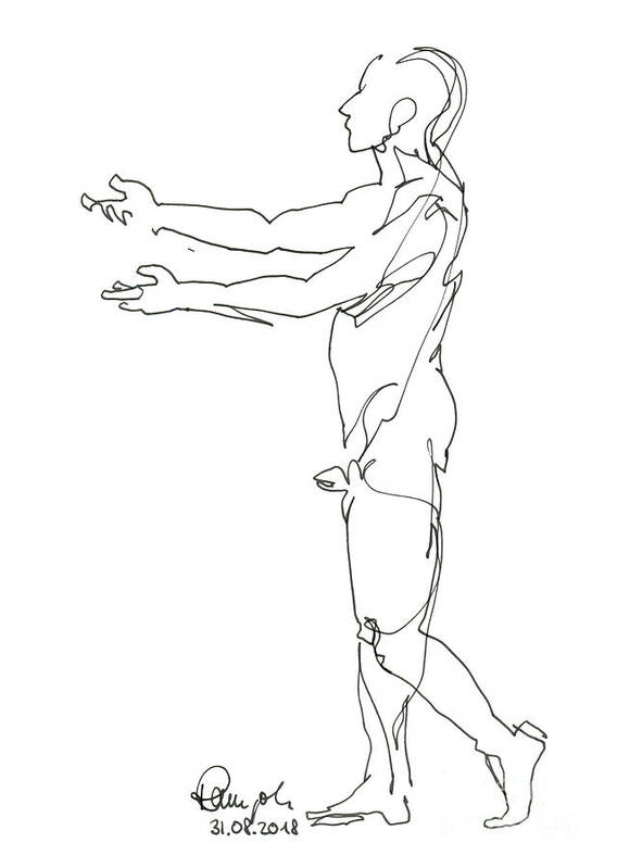 Standing - Male (Side) Dimensions & Drawings | Dimensions.com