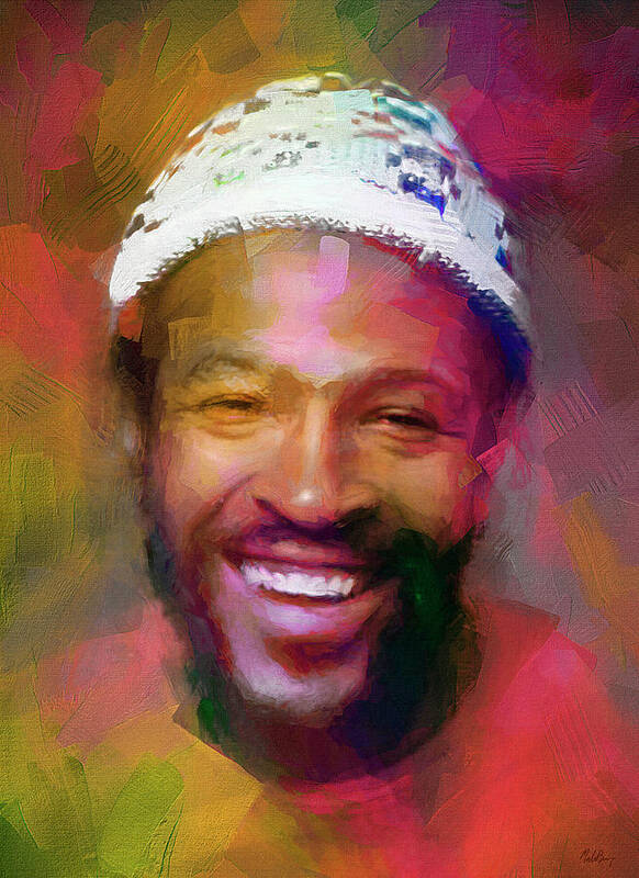 Marvin Gaye Poster featuring the mixed media Marvin Gaye, Prince of Soul by Mal Bray