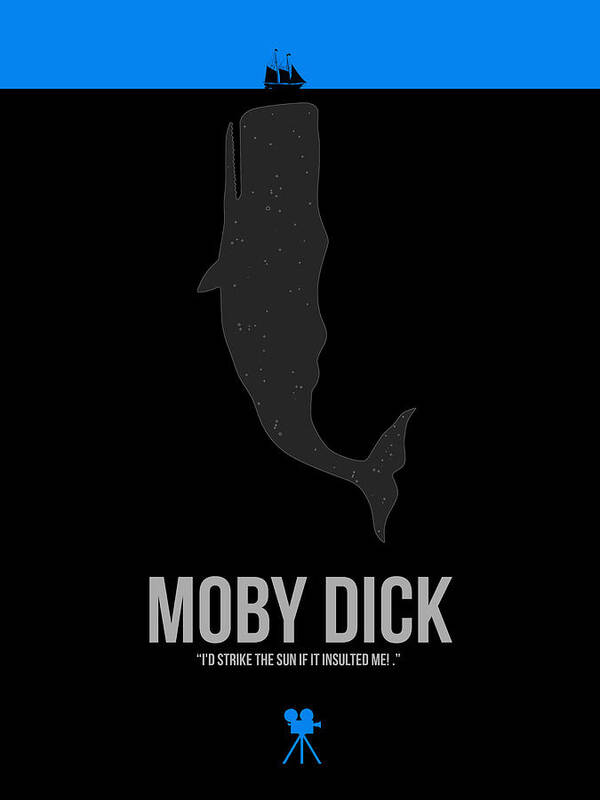 Moby Dick Poster featuring the digital art Moby Dick by Naxart Studio