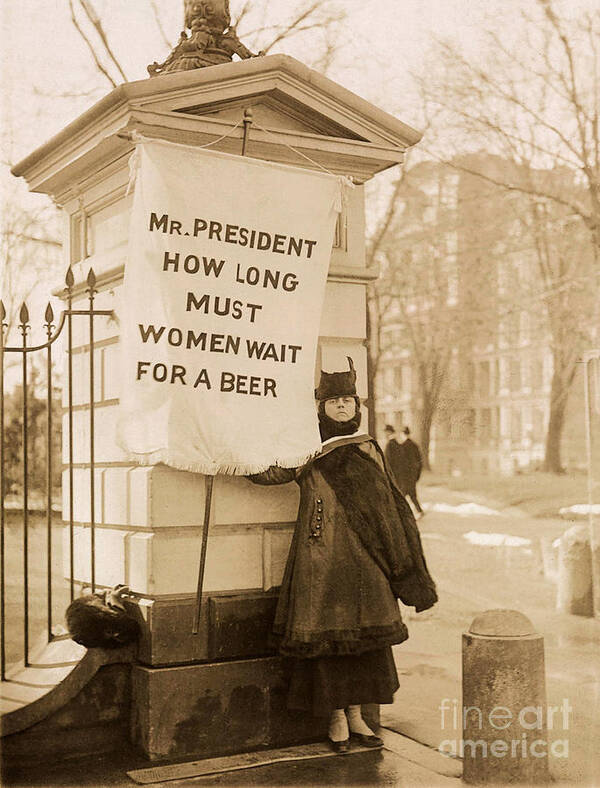 Prohibition Poster featuring the photograph Mr President We Want Beer by Jon Neidert