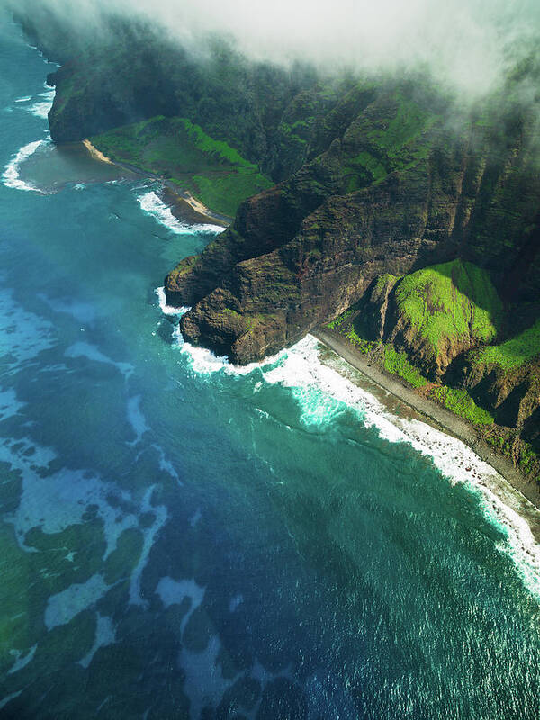 Scenics Poster featuring the photograph Na Pali Coast Kauai Island Hawaiian by Mlenny