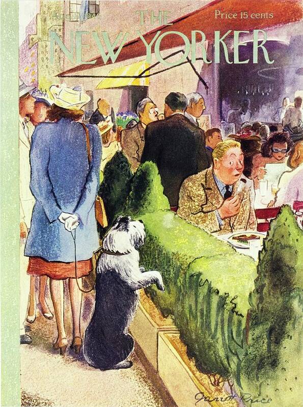 Illustration Poster featuring the painting New Yorker August 17 1946 by Garrett Price