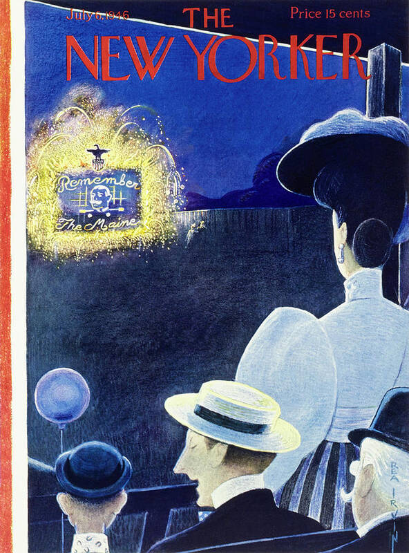 Illustration Poster featuring the painting New Yorker July 6 1946 by Rea Irvin