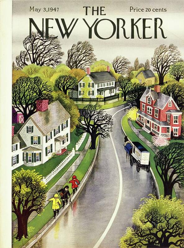Illustration Poster featuring the painting New Yorker May 3, 1947 by Edna Eicke
