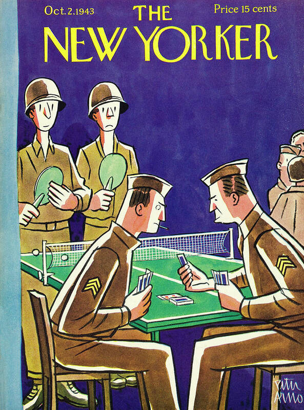 Military Poster featuring the painting New Yorker October 2 1943 by Peter Arno