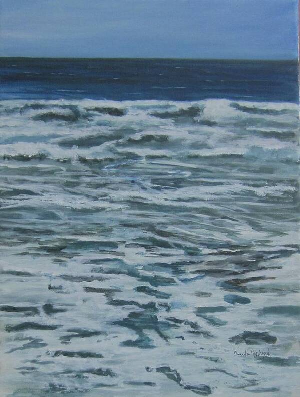 Painting Poster featuring the painting Ocean, Ocean and More Ocean by Paula Pagliughi