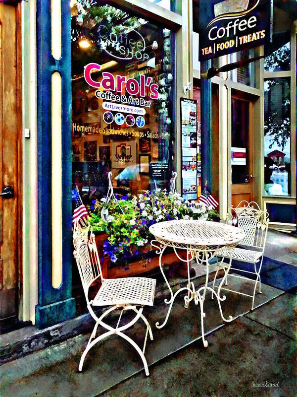 City Poster featuring the photograph Owego NY - Coffee Shop by Susan Savad