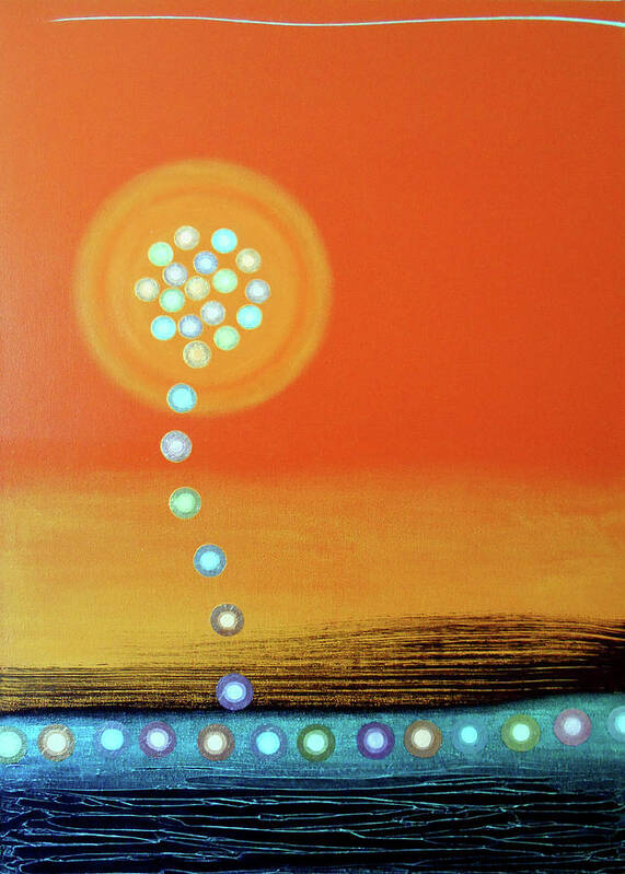 Sun Poster featuring the painting Photon Stream by Jennifer Baird