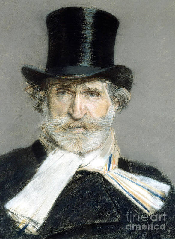 Composer Poster featuring the painting Portrait of Giuseppe Verdi in 1886 by Giuseppe Boldini