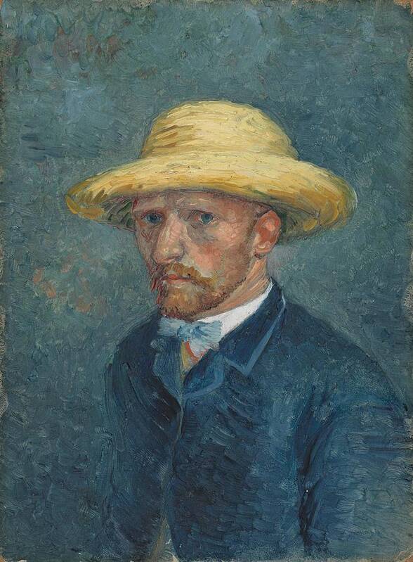 Oil On Cardboard Poster featuring the painting Portrait of Theo van Gogh. by Vincent van Gogh -1853-1890-
