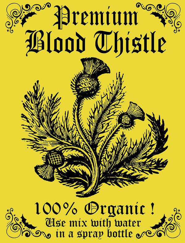 Thistle Poster featuring the digital art Premium Blood Thistle by Long Shot