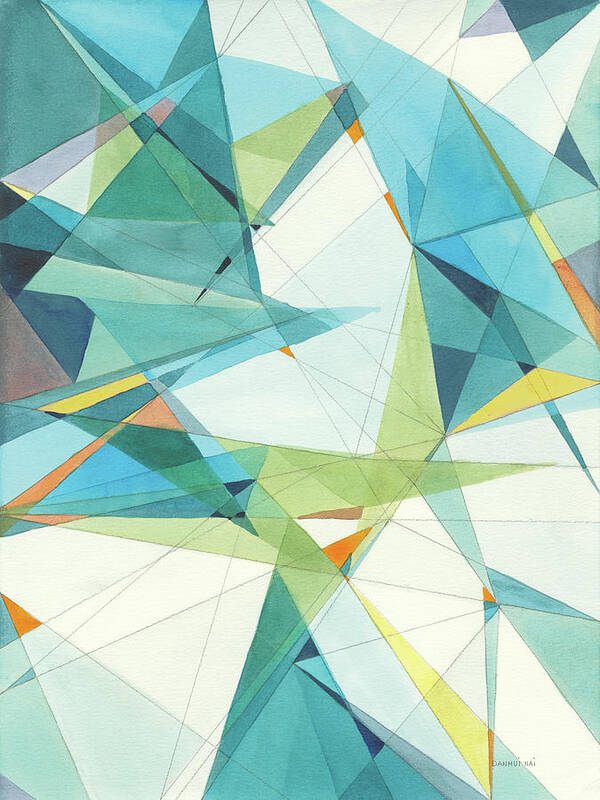 Abstract Poster featuring the painting Prism II Oasis by Danhui Nai