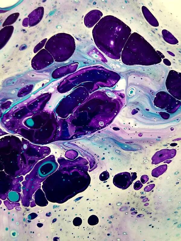 Abstract Poster featuring the painting Purple Splash by Sue Goldberg