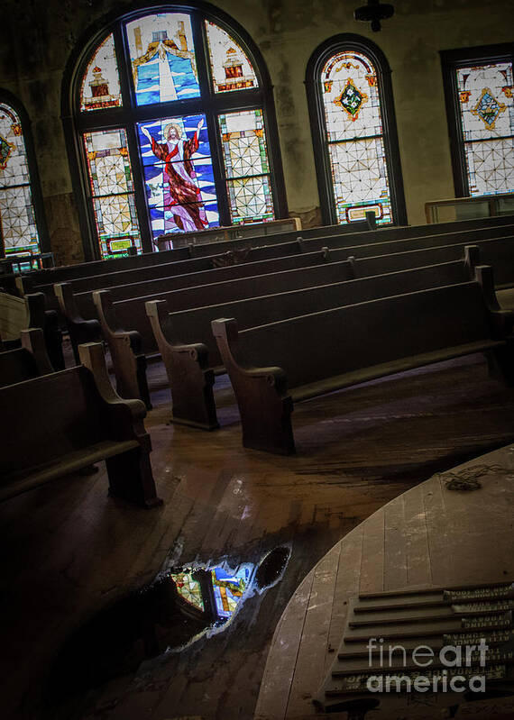 Church Poster featuring the photograph Reflection of Tears by Cheryl McClure