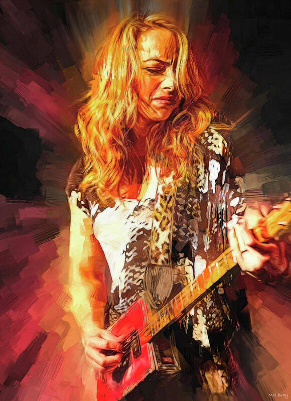 Samantha Fish Poster featuring the mixed media Samantha Fish by Mal Bray