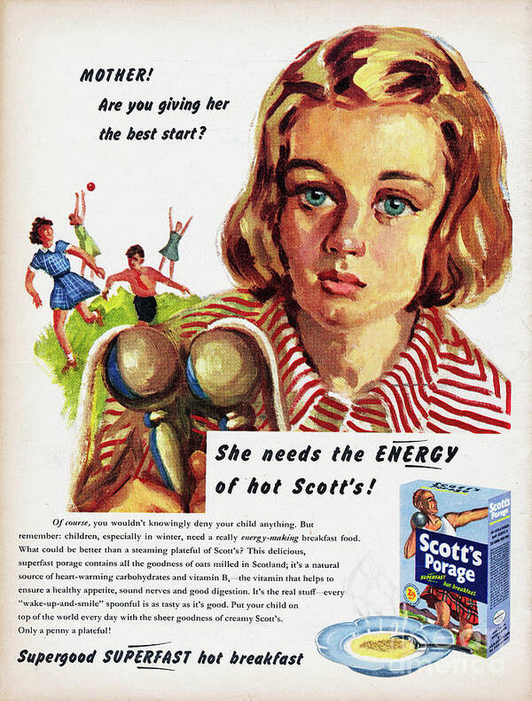 Breakfast Poster featuring the photograph Scotts Porage Oats by Picture Post
