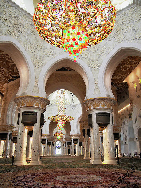 Sheikh Zayed Mosque Poster featuring the photograph Sheikh Zayed Grand Mosque 3 by Bearj B Photo Art