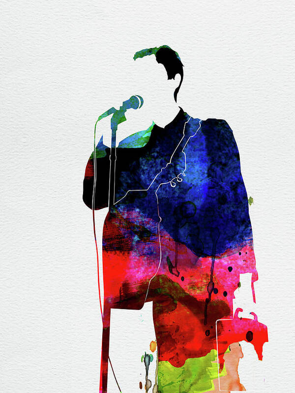 Talking Heads Poster featuring the digital art Talking Heads Watercolor by Naxart Studio