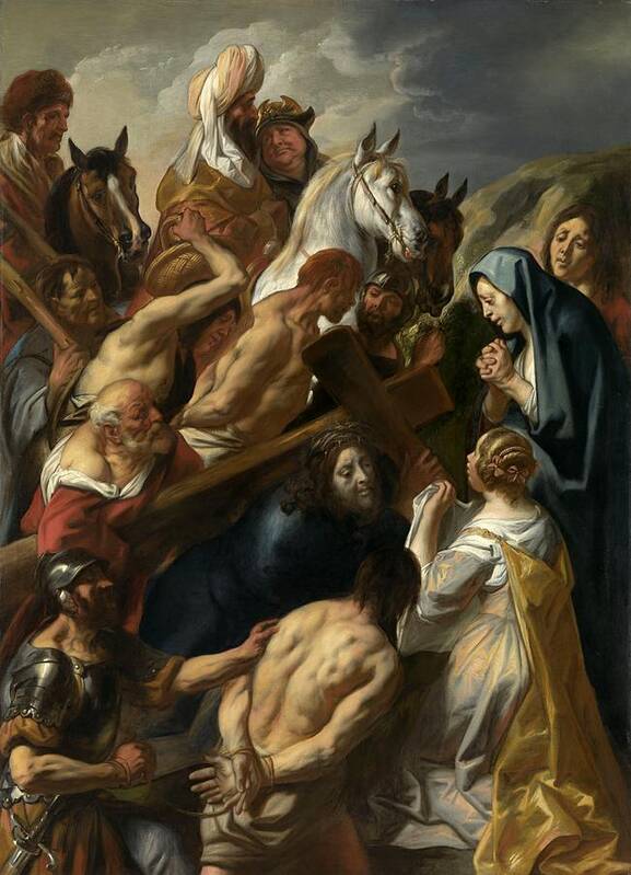 Jacob Jordaens Poster featuring the painting The Carrying of the Cross, 1657 by Vincent Monozlay